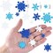 300 PCS Glitter Snowflake Foam Stickers, Self-Adhesive EVA Snowflake Stickers in Assorted Sizes & Colors, Sparkly Winter Craft Embellishments for Christmas Decorations, DIY Crafts, Scrapbooking, Cards & Holiday Party Decor